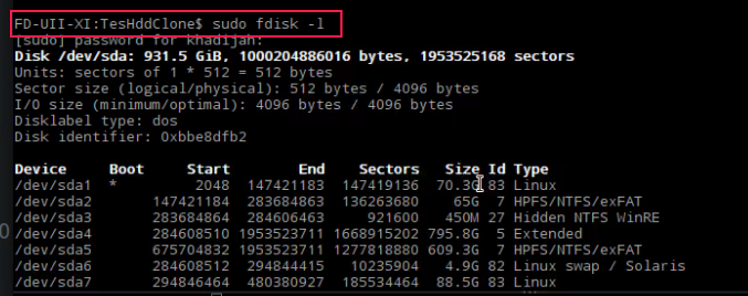 fdisk-l